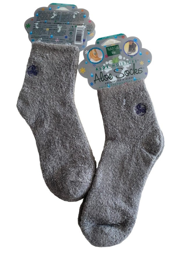 Earth Therapeutics Socks Aloe Infused Grey Pair2 - Image 2