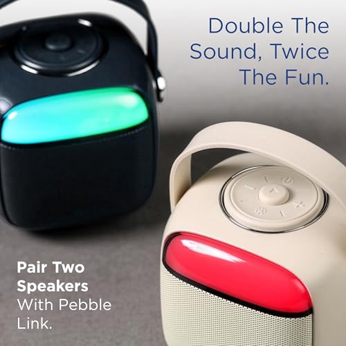 Pebble Flare Portable Bluetooth Speaker with Deep Bass | TWS Pairing | RGB Lights | Auto Pairing | Compact Premium Design - Black - Image 4