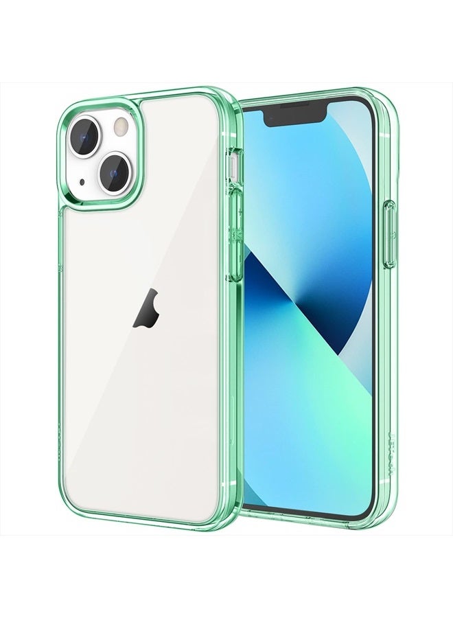 Jetech Case for iPhone 13 6.1-Inch, Non-Yellowing Shockproof Phone Bumper Cover, Anti-Scratch Clear Back (Midnight Green) - Image 1