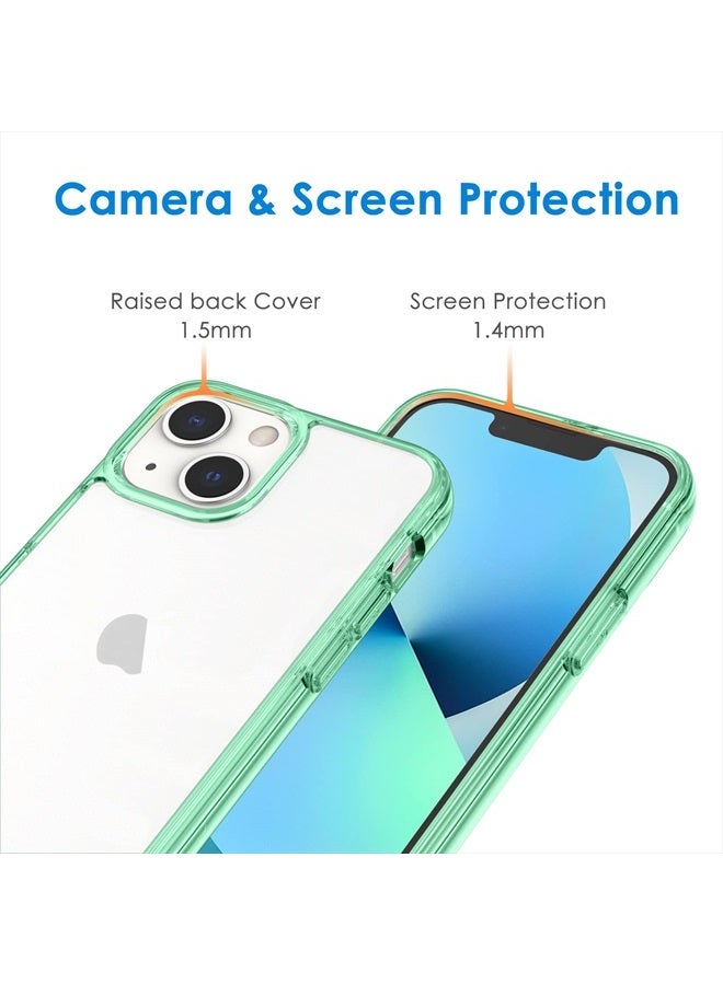 Jetech Case for iPhone 13 6.1-Inch, Non-Yellowing Shockproof Phone Bumper Cover, Anti-Scratch Clear Back (Midnight Green) - Image 5