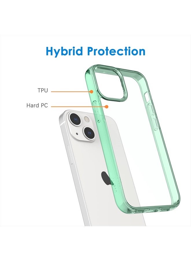 Jetech Case for iPhone 13 6.1-Inch, Non-Yellowing Shockproof Phone Bumper Cover, Anti-Scratch Clear Back (Midnight Green) - Image 3
