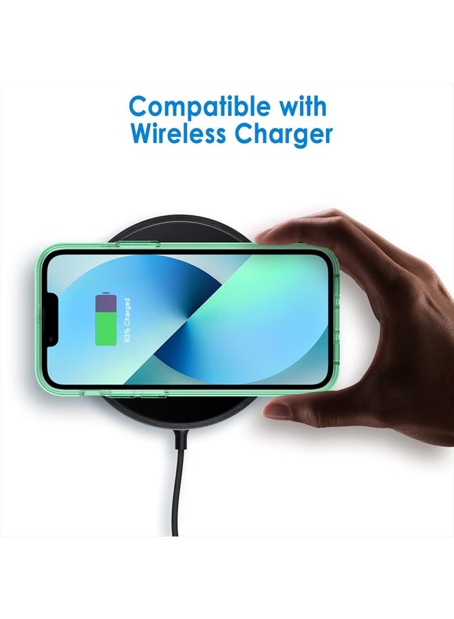 Jetech Case for iPhone 13 6.1-Inch, Non-Yellowing Shockproof Phone Bumper Cover, Anti-Scratch Clear Back (Midnight Green) - Image 4