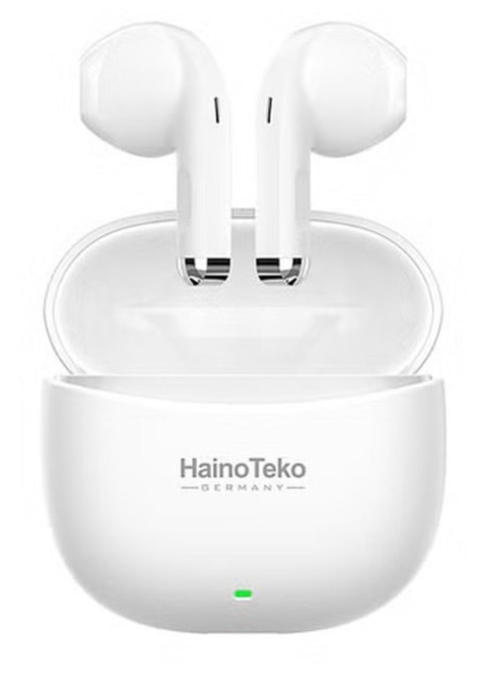 سماعات أير-16 اللاسلكية الحقيقية الجديدة – ميكروفون واضح للغاية، جودة صوت عالية الجهير، متوافقة مع آيفون وآيباد (أبيض) - Image 1