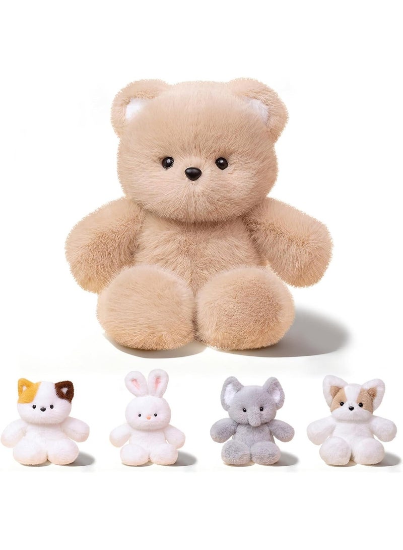 Bear Stuffed Animal - 35cm Cute Teddy Bear Plush Toy Pillow for Kids & Adults, Huggable Easter Stuffed Animals Party Gifts Plush Toys, - Image 1