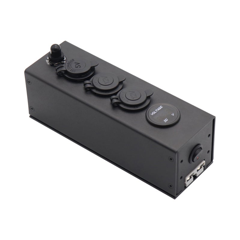 3in1 Multifunctional Power Box: Black 20A Overload Protection - Real Time Voltmeter Power Supply for Outdoor Camping Rv Yacht 12/24V Dc Systems - Image 2