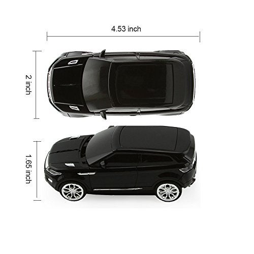 Sunffice 3C Light Car Mouse Wireless 2.4GHz Cool Sport SUV Car Shape Mouse Optical Mice 1600 DPI with USB Receiver Suitable for PC/Computer/Laptop (Black) - Image 5
