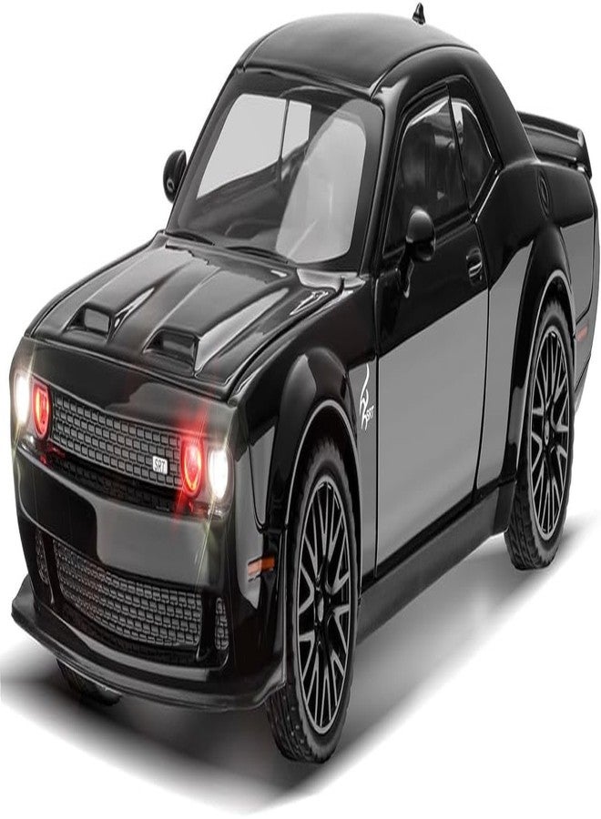 Arthasya Model 1:24 Dodge Challenger Model Alloy Metal Pull Back Die-cast Car Openable Doors with Sound and Light Vehicle Car Toy for Kids - Multicolor - Image 1