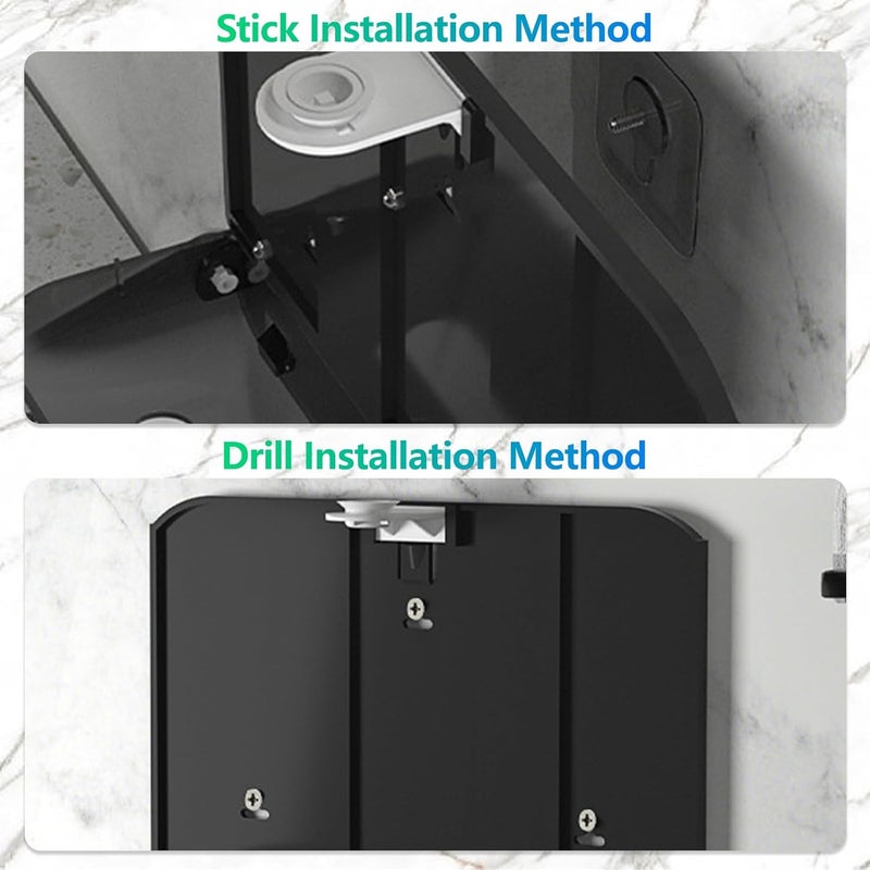 modunful Trifold Hand Towel Dispenser for Bathroom - C Fold Paper Towel Dispenser Wall Mount with No-Hole Adhesive Installation, Compact 200 Sheets Large Capacity for Home, Apartment & RV - Image 4