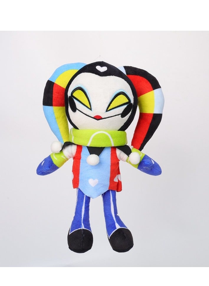 Hazbin Hotel Hell’s Greatest Boss Plush Toy Gift - Dual-Horned Clown, 30cm, 155g, PP Cotton, Short-pile Plush 