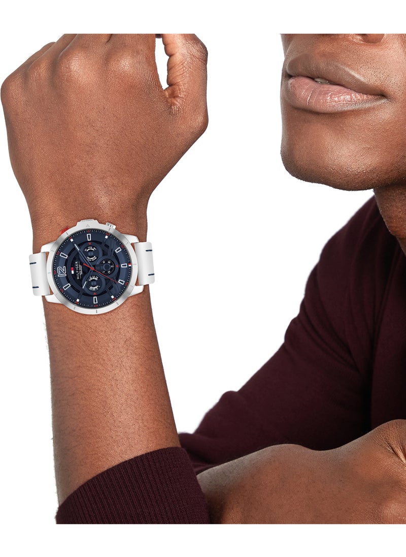 TOMMY HILFIGER - Round Analog Men's Navy Case Watch - 1792148 - Image 1