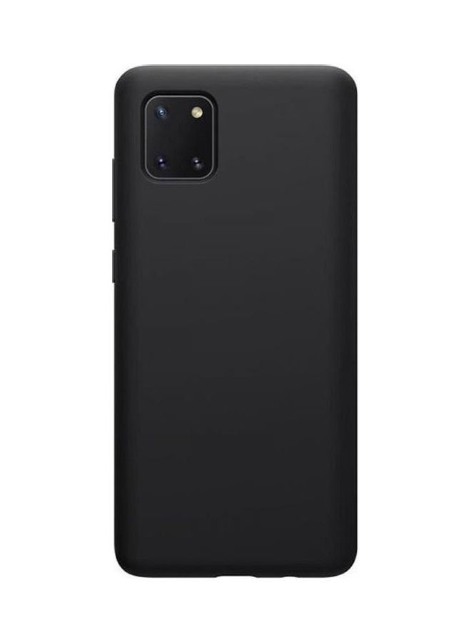 شيزي جراب لهاتف Samsung Galaxy Note 10 Lite جراب خلفي رفيع من السيليكون السائل أسود - Image 1