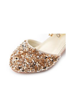 Best Gift Fashion Children High Heel Princess Kids Leather Shoes Summer New Girls Sandals Flower Casual Glitter Crystal Student Party Banquet Shoe  - Image 4