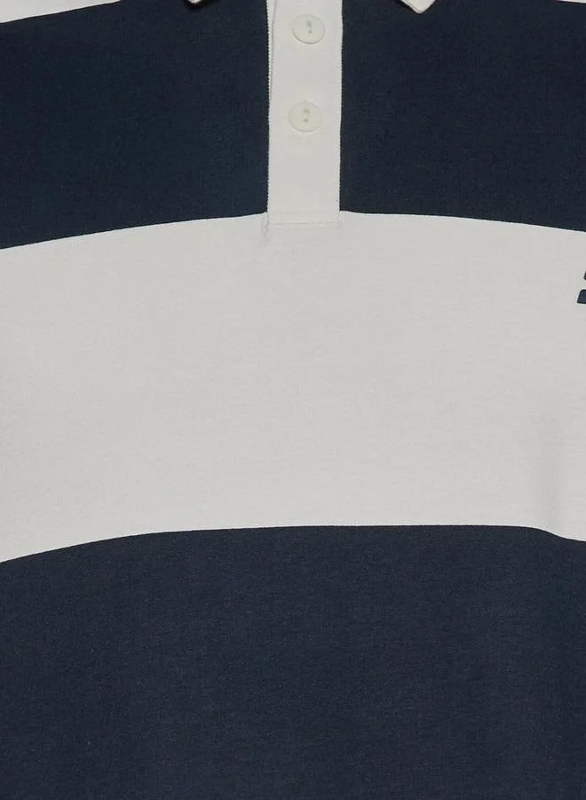 ستارتر Starter Men Regular Fit Collared Short Sleeves Striped Polo T-shirt