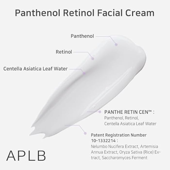 APLB Panthenol Retinol Facial Cream | PANTHE RETIN CEN™ 31.4% 1.86 FL.OZ/Korean Skincare, Deep hydration, Elasticity care, Sensitive skin, Wrinkle care, Revitalize for gentle and improve skin texture - Image 4