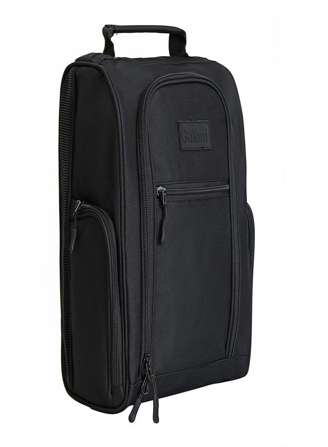 Goloni Golf Shoe Bag for Men Women, Ventilated Golf Shoe Bag with Side Pockets, Lightweight Portable Golf Shoe Carrier for Golf Shoes, Tees, Balls & Accessories,Black - Image 1