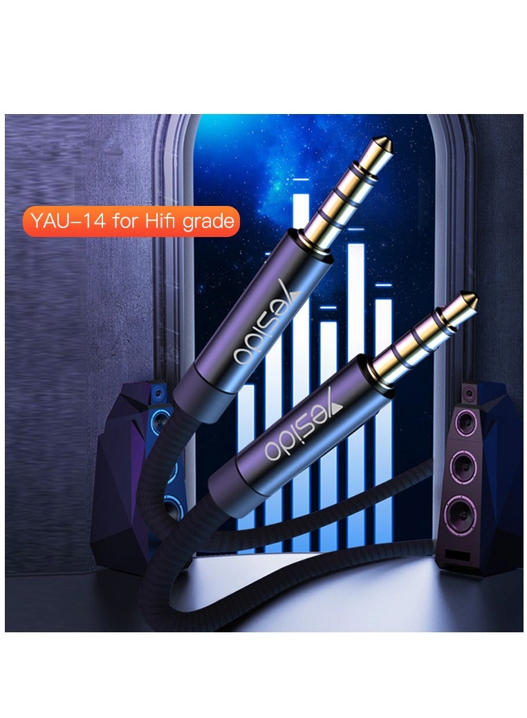 Yesido Nylon Braided 3.5Mm To 3.5mm Jack Aux Auxiliar Audio Cable for Tablet MP3 Laptop Phones