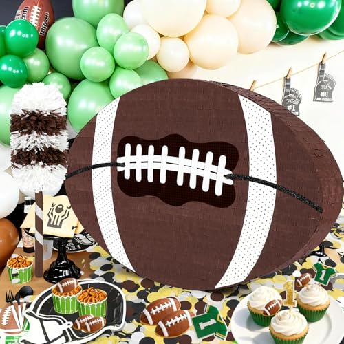 Pardecor 25 Football Pinata for Birthday Party Sports Themed Party Decorations with Stick Blindfold Small American Football Pinata for Kids Boys Fillable Paper Mache Centerpiece for Game Day Event Favors - Image 5