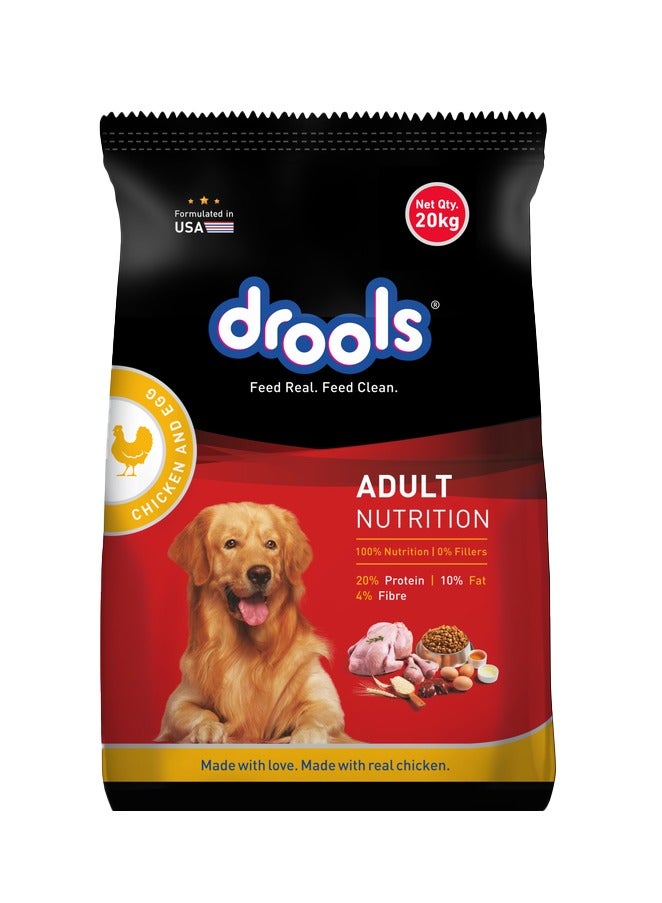 Drools طعام جاف للكلاب البالغة دجاج وبيض - Image 1