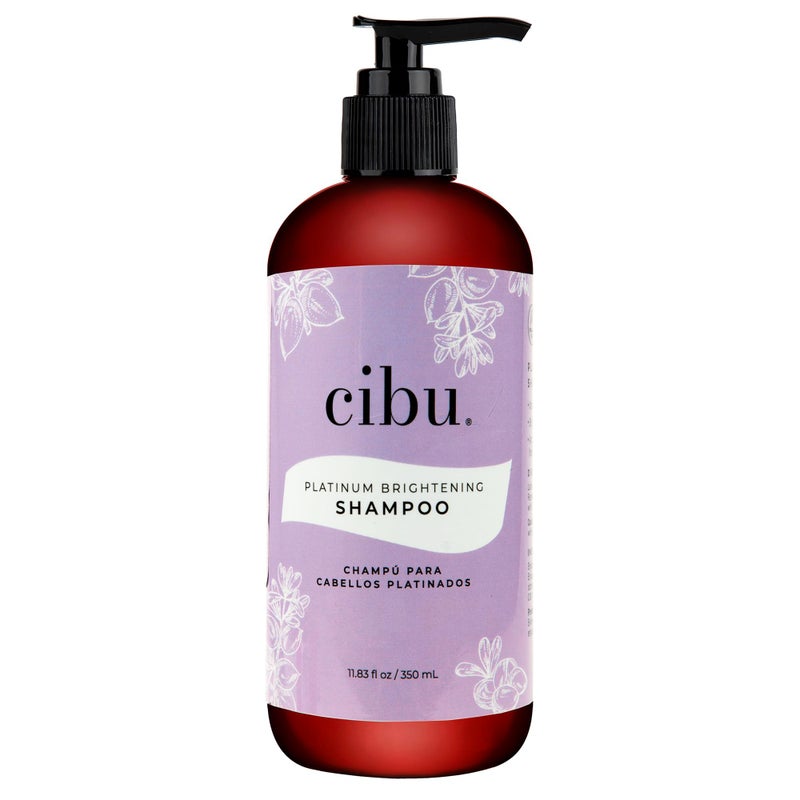 CIBU Platinum Brightening Shampoo 30016 Purple Formula Tones & Protects Blonde, Silver, Highlighted Colored Hair | Sulfate-Free Eliminates Brassy Tones | Restores Softness, Strength and Shine 350ml - Image 1