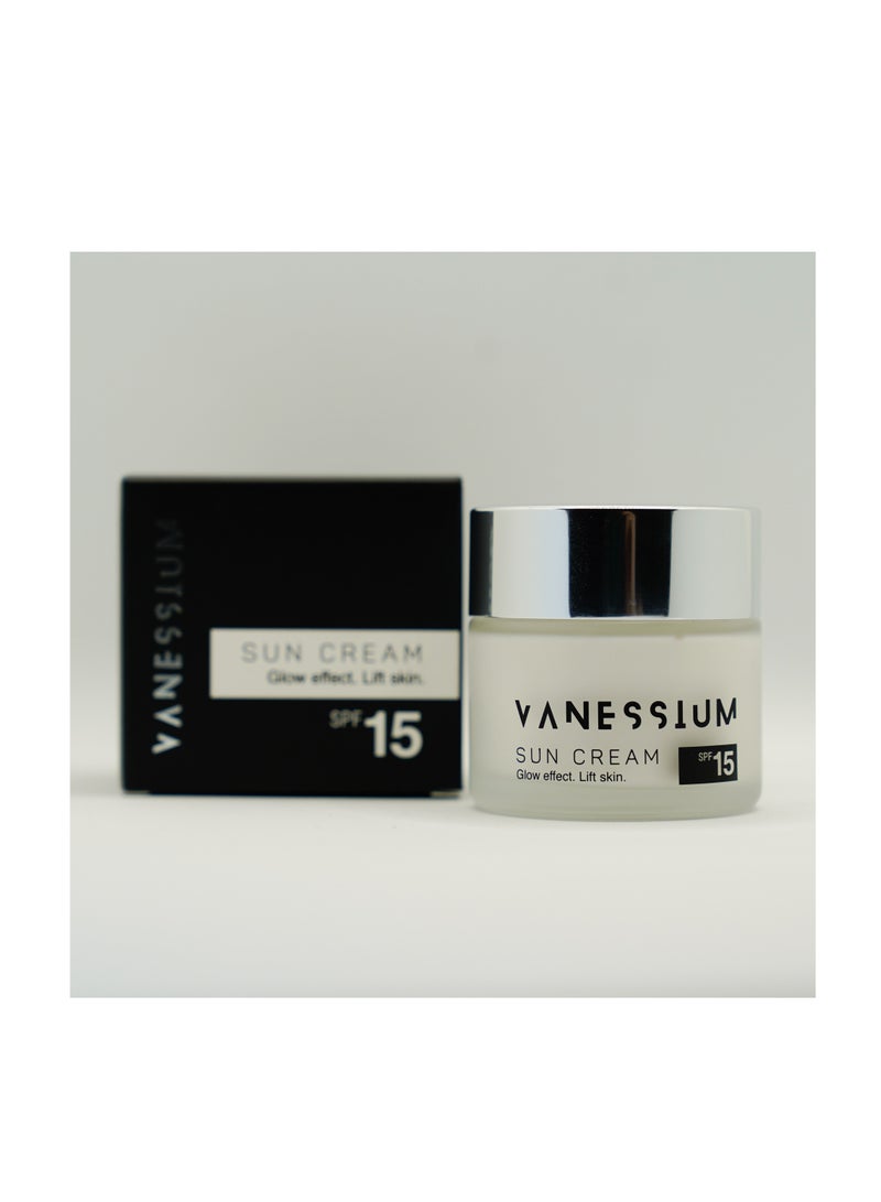 Vanessium Sun Cream SPF15. Glow Effect. Lift Skin. - Image 2