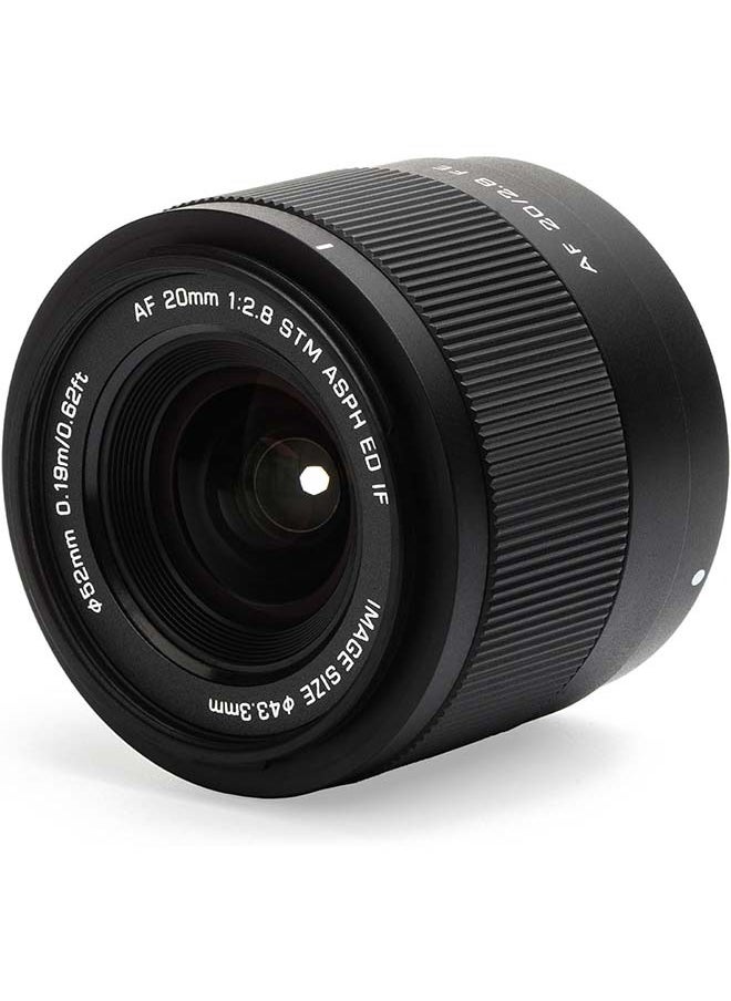 فيلتروكس VILTROX 20 مم f2.8 FE، 20 مم f/2.8 e-Mount عدسة AF كاملة الإطار لسوني e Mount، عدسة زاوية واسعة رئيسية لسوني e Mount a7cr a7cii a7c a6700 zv-e100 a6600 a6400 a7iv a7iii  - Image 3