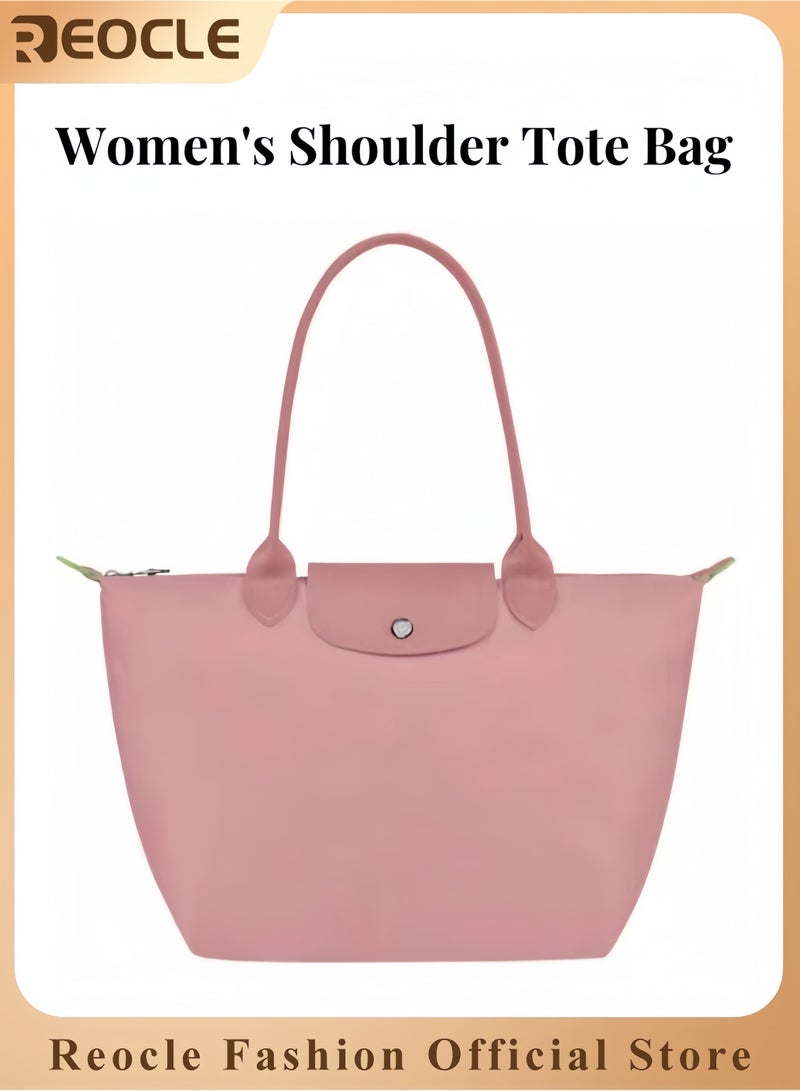 REOCLE Women's Shoulder Tote Bag Nylon Top-Handle Purse Foldable Weekend Hobo Handbag Top Handle Ladies Shoulder Bags - Image 1