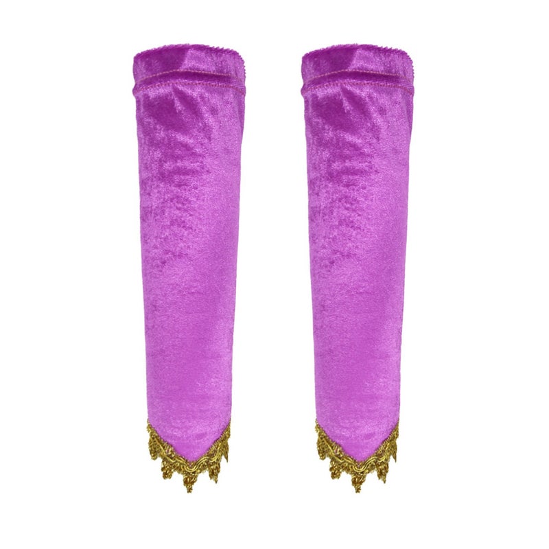 Princess Long Dress Tulle Halloween Costume for Girls Ps540 gold edge purple sleeves 