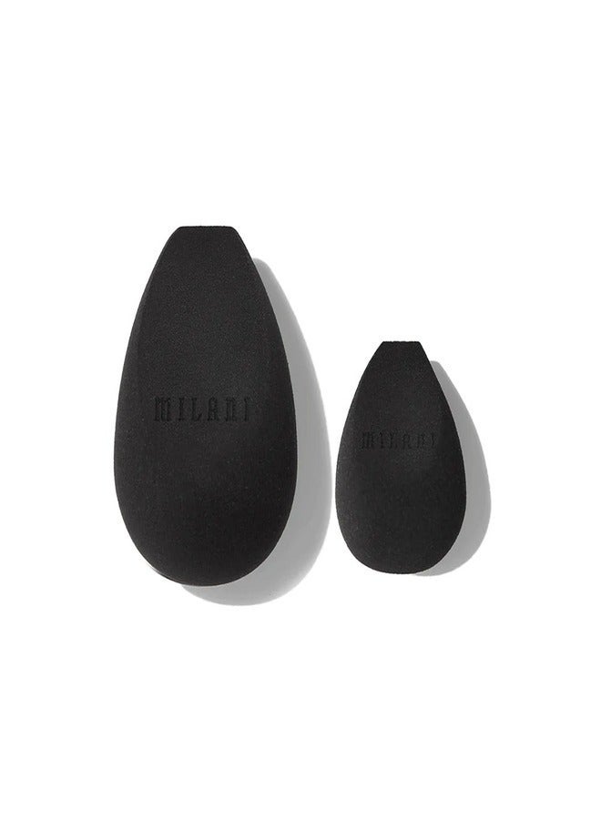 Milani The Perfector Duo Blending Sponges – Set of 2 | Multi-Functional Makeup Sponges for Seamless Foundation, Concealer, and Contour Application | Latex-Free, Easy to Clean