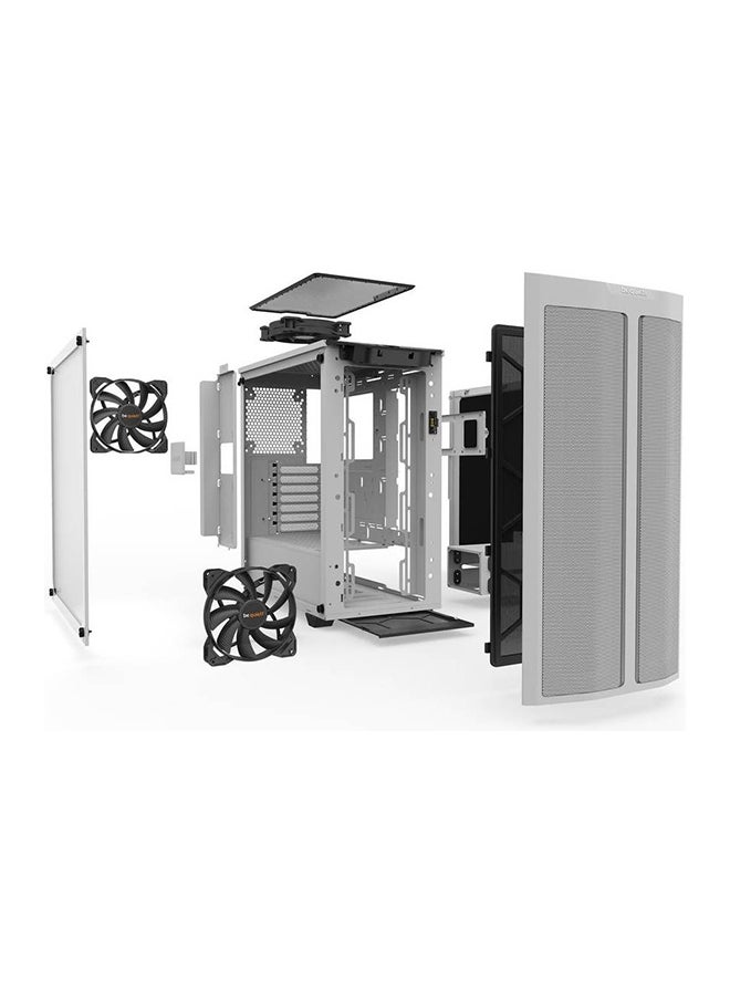 be quiet! Pure Base 500 DX aRGB Mid Tower Computer Case, 3x Preinstalled Pure Wings 2 140mm Fans, Up to 360mm Radiator Support, ABS + Steel + Tempered Glass Materials, White | BGW38  - Image 5