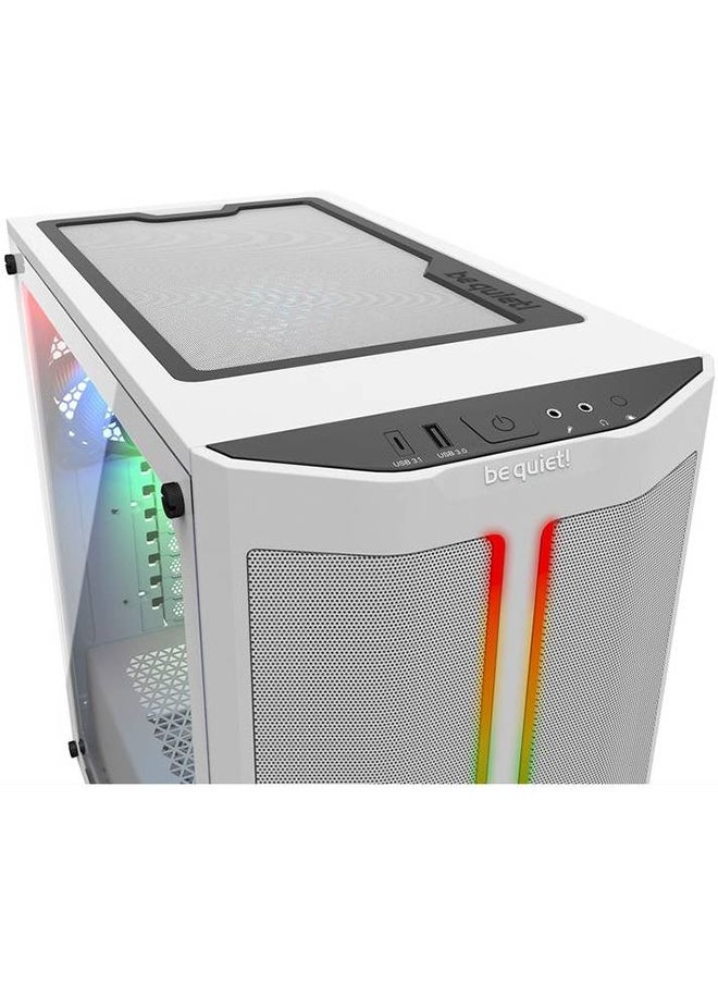 be quiet! Pure Base 500 DX aRGB Mid Tower Computer Case, 3x Preinstalled Pure Wings 2 140mm Fans, Up to 360mm Radiator Support, ABS + Steel + Tempered Glass Materials, White | BGW38  - Image 4