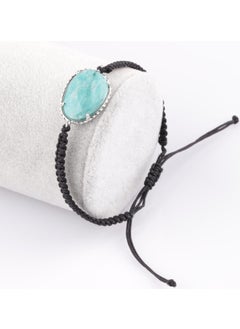 Güneş Avm Gunes Avm Amazonite Natural Stone Macrame Knitted Bracelet 