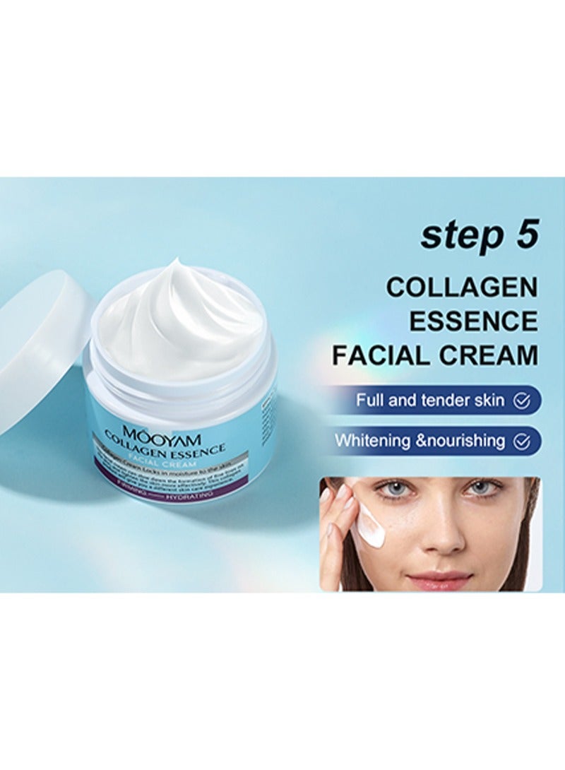 MOOYAM Collagen Skin Care 5-Item Special Set,Collagen Perfection Skin Care Set,Edition Super Deep Moisturizing Effect Facial Emulsion Toner,Elasticity Booster Youth Recovery - Image 5