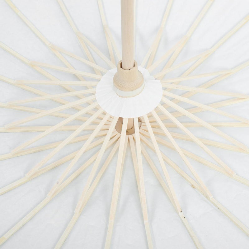 Handmade Blank Paper Parasol Umbrella 60cm For DIY Painting Photography - Image 4