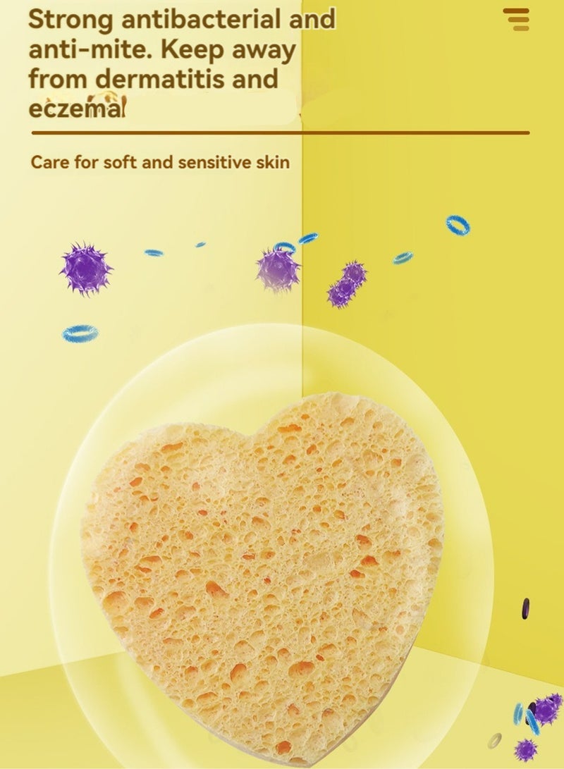 Heart-Shaped Absorbent Sponge For Household Cleaning, Double-Sided, Suitable For Washing Cups, Faces, Dishes, Tables And Glasses (10 Pieces) - Image 4