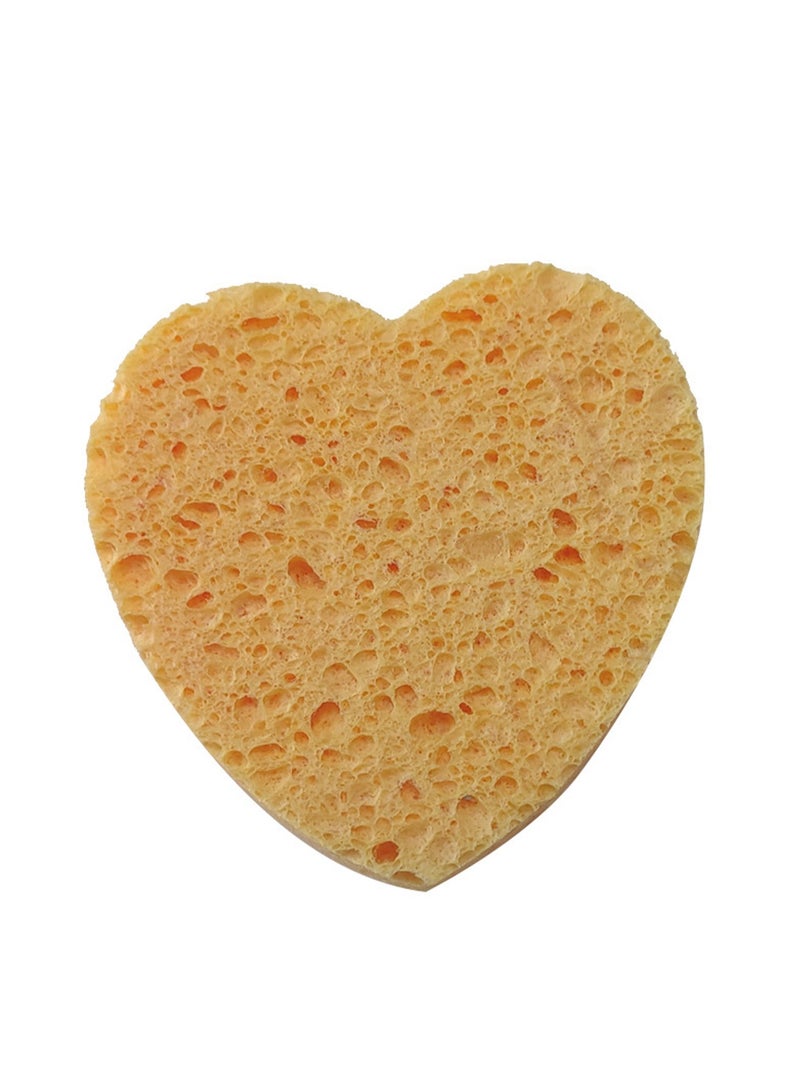 Heart-Shaped Absorbent Sponge For Household Cleaning, Double-Sided, Suitable For Washing Cups, Faces, Dishes, Tables And Glasses (10 Pieces) - Image 2
