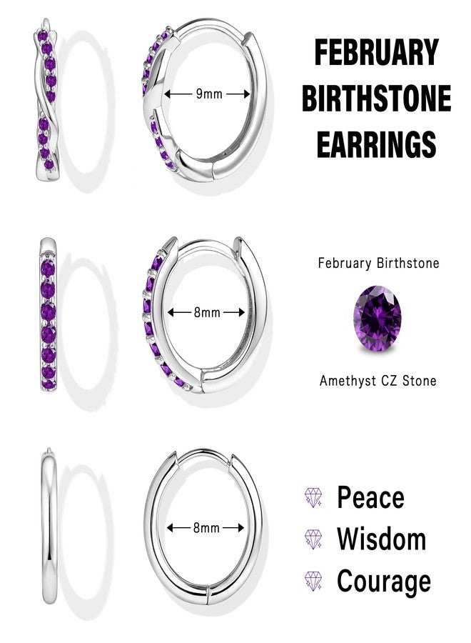 Inerney Gold Huggie Hoop Earrings Set for Women, Dainty Small Sterling Silver Earrings for Multiple Piercing Lightweight Hypoallergenic Jewelry, Trendy Twisted Cubic Zircon Cartilage Earrings for - Image 3
