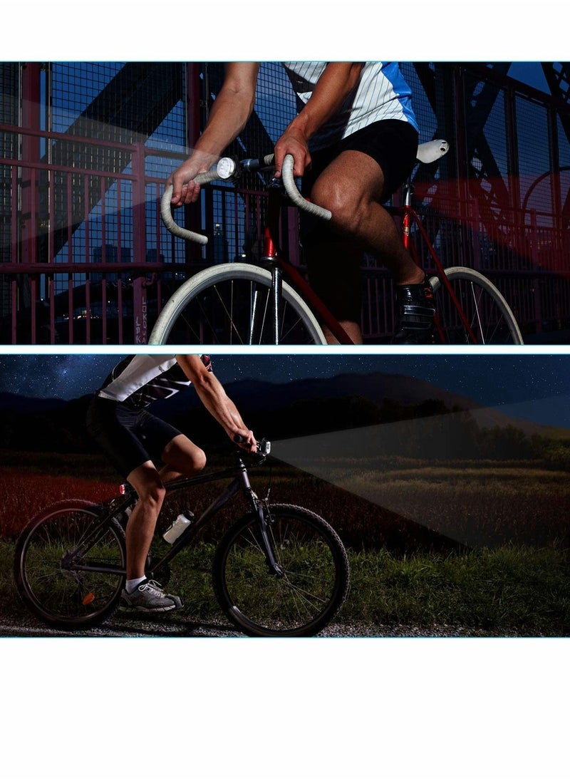 Y&D - Bike Lights, Rechargeable Lights Set, Waterproof Bicycle Super Bright Light Front and Back (Red, White) - Image 1