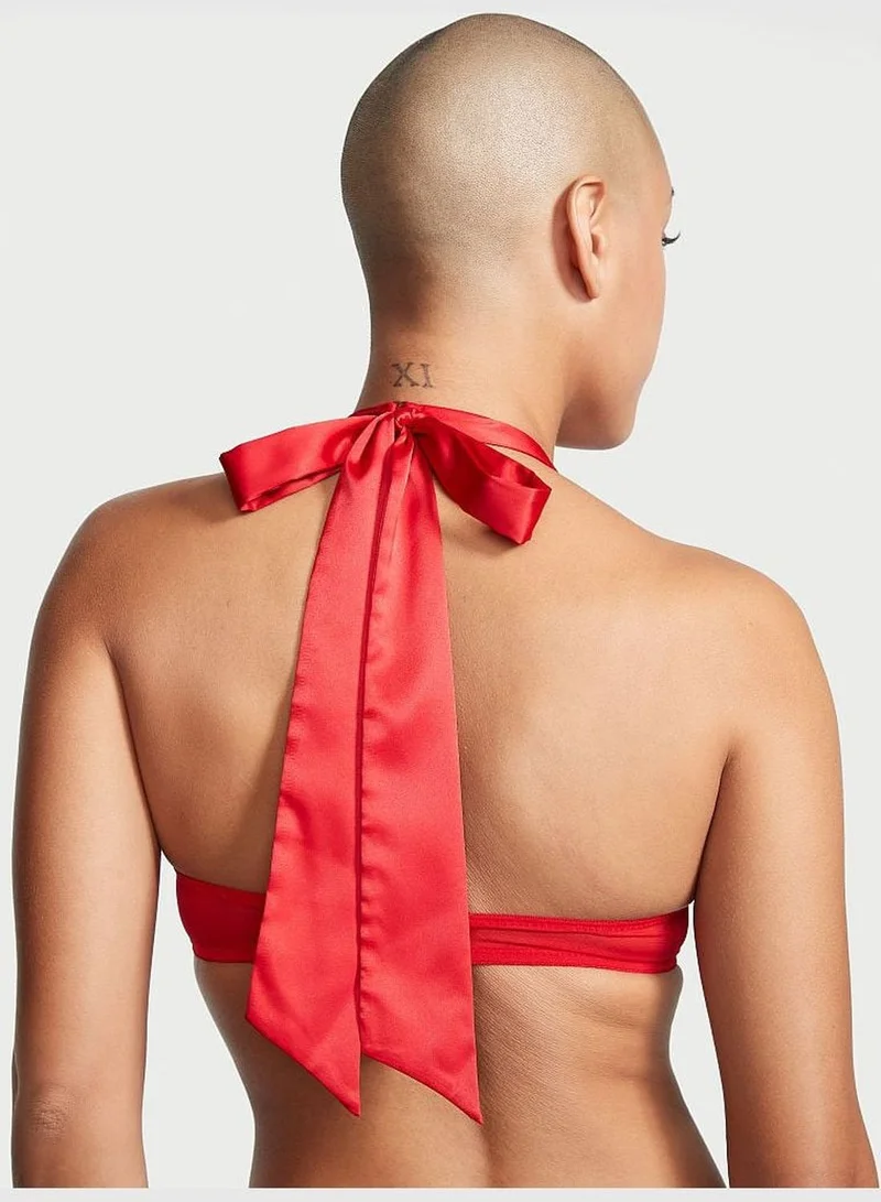 Victoria's Secret Unlined Heart Embroidery Halter Bra