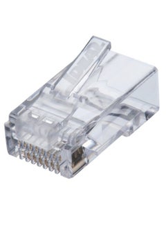 100 Pcs Pack Cat 6 Pass Through RJ45 Modular Plugs for Solid or Stranded UTP Cable / Cat6-15u Pass Through Connectors