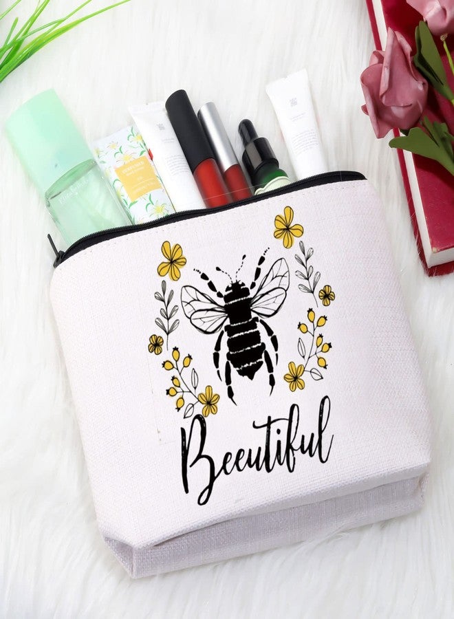 GJTIM Bee Gift Bee Lover Gift for Women Beeutiful Cosmetic Bags Makeup Bags (Beeutiful bag) - Image 5