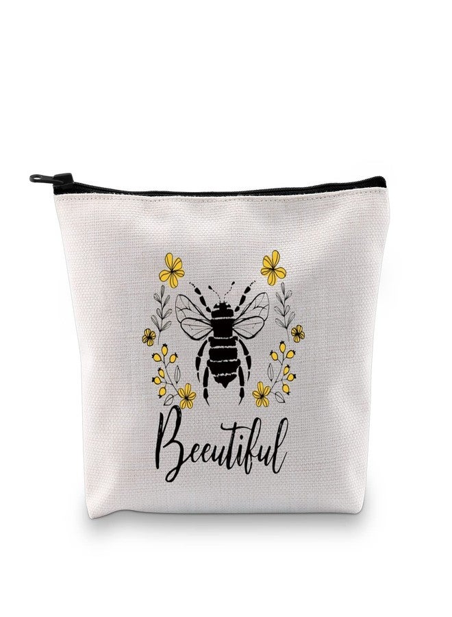 GJTIM Bee Gift Bee Lover Gift for Women Beeutiful Cosmetic Bags Makeup Bags (Beeutiful bag) - Image 1