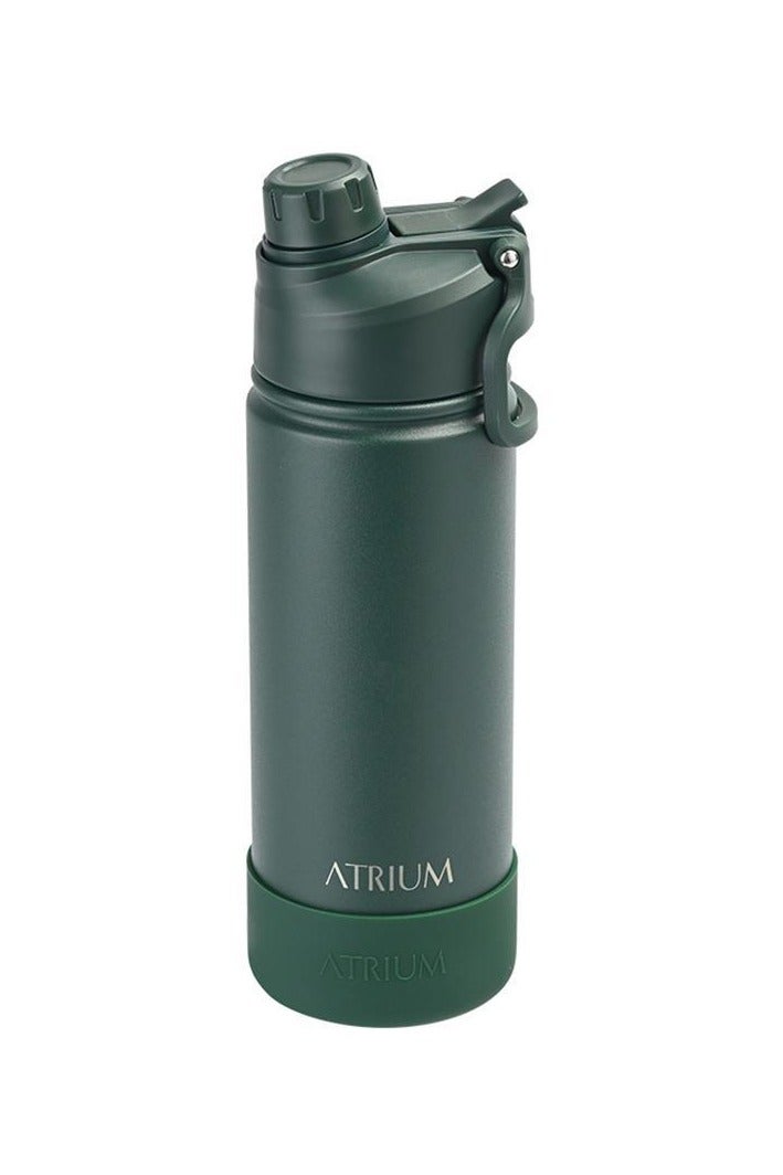 أتريوم كوب زجاجة ماء رياضية تفريغ من الفولاذ المقاوم للصدأ بغطاء 2 في 1 ساخن / بارد 540.00 مل (19.01 أوقية) أخضر داكن - Image 1