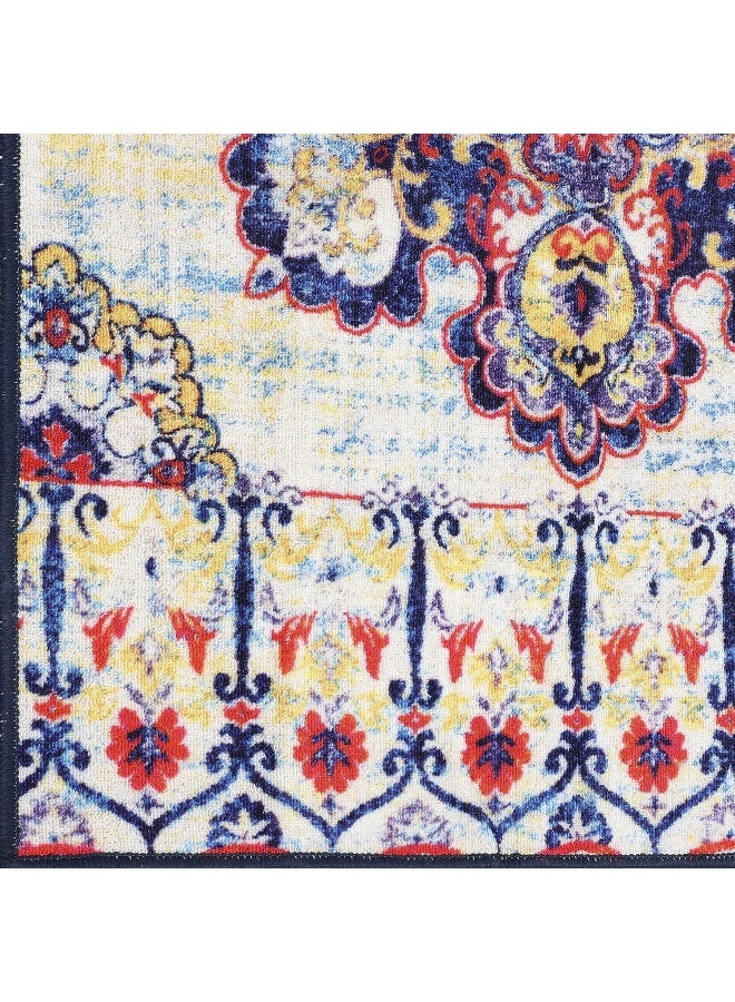 Status سجادة عدسية مطبوعة ثلاثية الأبعاد عتيقة من الفارسية لمنطقة النوم/المعيشة/المنزل مع قاعدة مضادة للانزلاق - Image 5