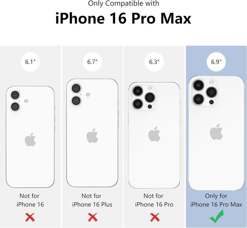 حافظة مغناطيسية من لهاتف iPhone 16 Pro Max، بتصميم نقاط متناثرة جميل، غطاء واقي ناعم من البلاستيك الخالي من الرصاص (TPU)، مقاوم للصدمات، أنيق، مناسب للفتيات والنساء – اللون الأبيض. - Image 2