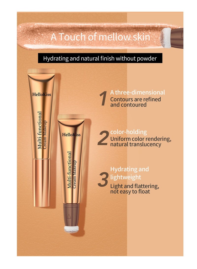 HelloKiss Makeup Pen Soft Cream Blush Makeup Liquid Blush for Cheeks Weightless Long Wearing Smudge Proof Natural Looking Dewy Finish Skin Tint Blush Makeup Stick (#08) - Image 5