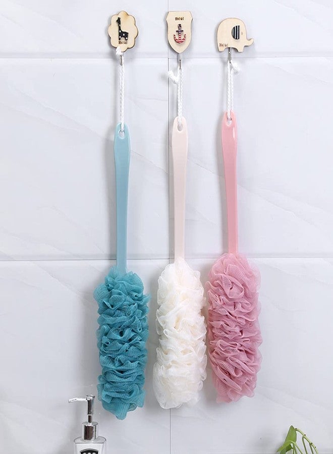 Dezzy back scrubber for bathing loofah for bathing for women Long Handle back cleaning brush Bathing Brush Soft Nylon loofah for men and Women loofa (Multi Color) (Pack of 2) - Image 4
