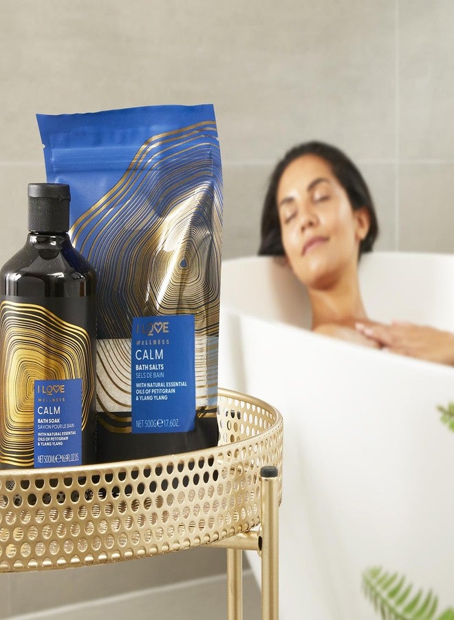 I LOVE Wellness Calm Bath Salts - Moisturizing Bath Soak for Dry Skin - Calming Bath Salts - Sea Salt and Chamomile Formula, Essential Oils - 17.6 oz - Image 3