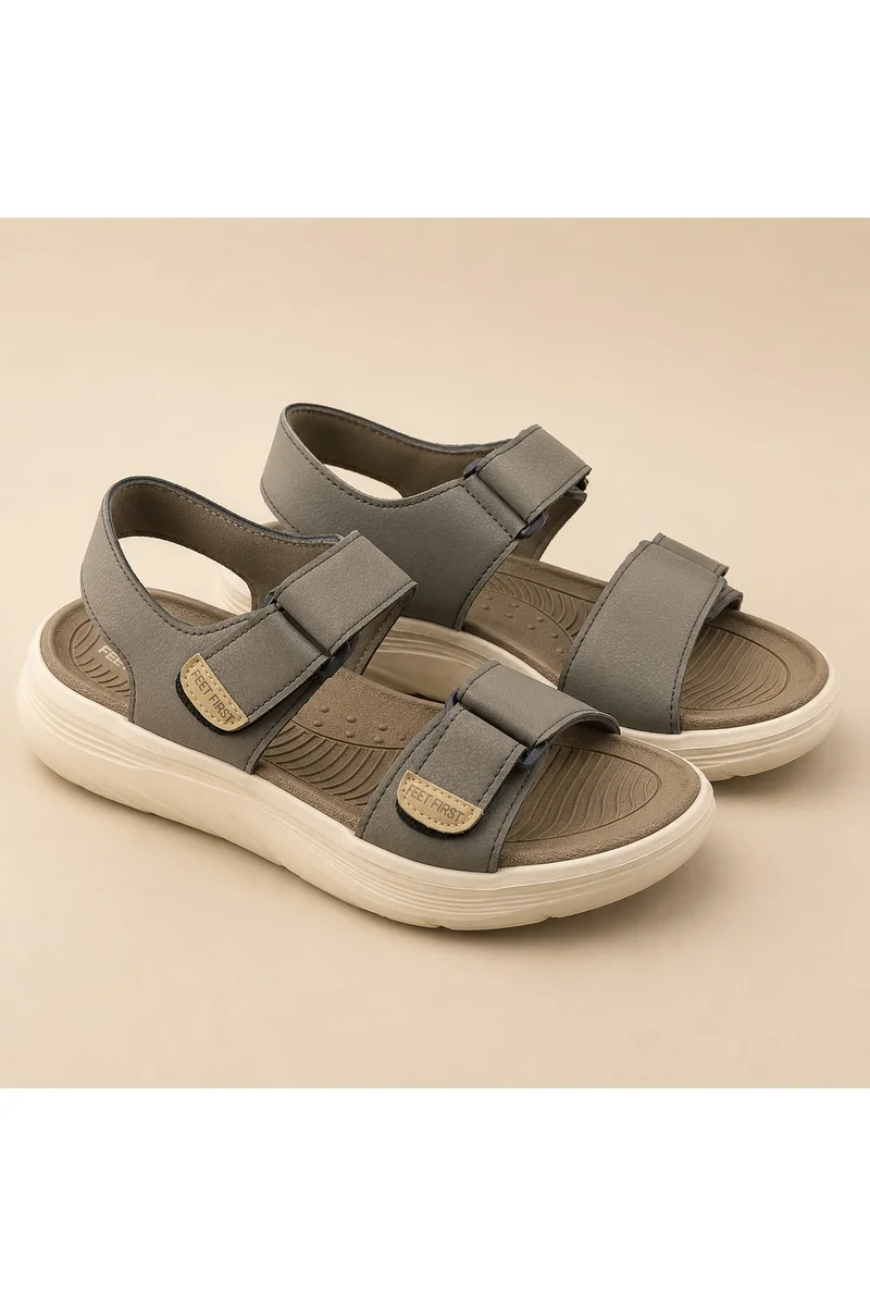 Feet First Men’s Sports Sandals with Adjustable Velcro Straps – Lightweight Comfort Outdoor Walking Sandals