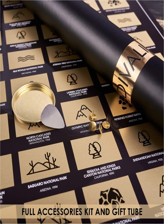 Divalis Scratch off USA National Park Poster - All 63 US National Parks Scratch off Map - United States of America NP Checklist Map - US NP Map - Image 5