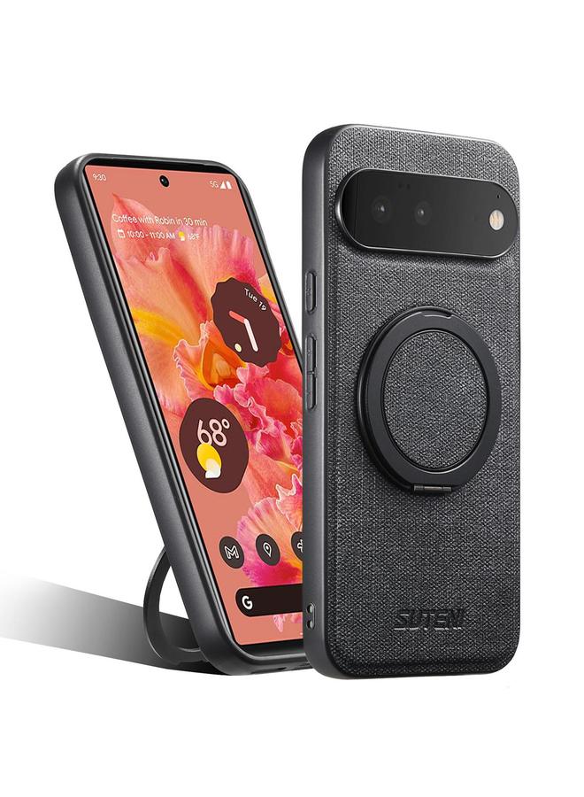 Suteni Case For Google Pixel 6 G3 360 Rotation Holder MagSafe Denim Leather Back Phone Case - Image 1